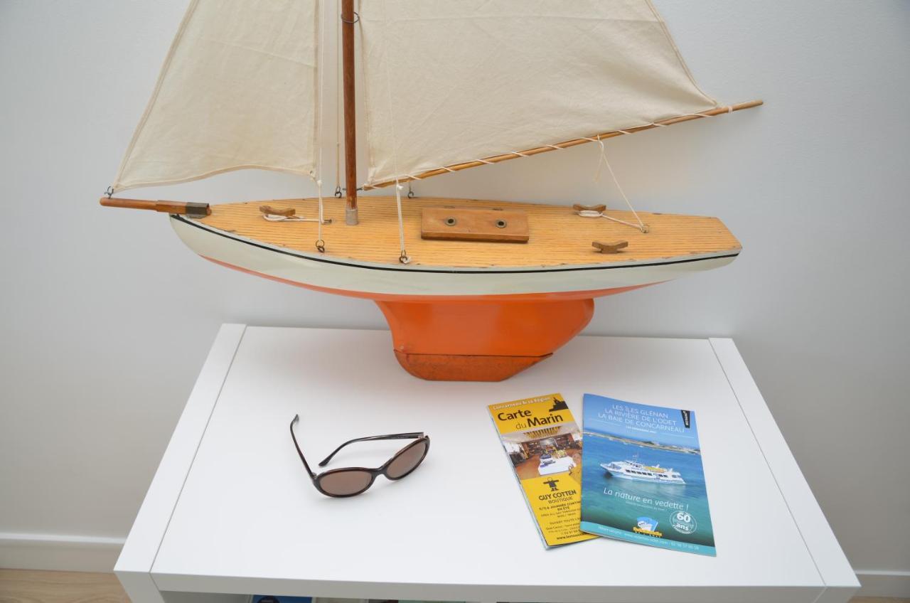 Votre Vue, La Mer, Les Bateaux !!! Wir Sprechen Flieben Deutsch, Touristentipps, We Speak English كونكارنو المظهر الخارجي الصورة